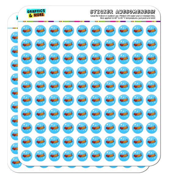 Wiener Hot Dog Dachshund Cartoon Planner Calendar Scrapbooking Crafting Stickers