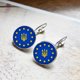 thumbnail image 4 of Pendientes de la bandera nacional ucraniana de moda para mujer con gancho de cristal redondo (2) Tmvgtek Para estrenar, 4 of 8