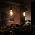 thumbnail image 2 of Lámpara colgante con forma de diamante E27, moderna lámpara de techo industrial para dormitorio, restaurante, comedor, color negro, 2 of 5