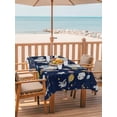 thumbnail image 2 of Outdoor Tablecloth with Umbrella Hole for Patio/Picnic/Party/Camping, Blue Space Waterproof Table Cloth Rectangle Table Cover Washable, Cartoon Cute Spaceship Planet Star Funny (60"x 84"), 2 of 8