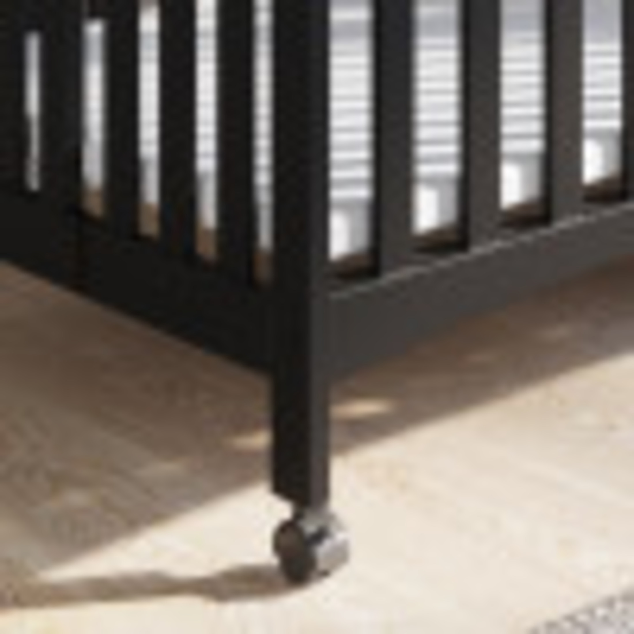 Child Craft London Folding Portable Mini Crib with 2-inch Mattress, Ebony