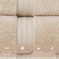 thumbnail image 3 of Home Weavers Elegance Essentials 550GSM 100% Cotton Zero Twist Super Absorbent Bath Towel (Set of 2) - 27"x54", Linen, 3 of 5
