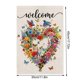 thumbnail image 3 of Garden Flag Flower Wreath Holiday Arrangement Hanging Flag Courtyard Decoration Flag Garden Flag Imitation Flag, 3 of 5