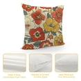 thumbnail image 4 of Qinduosi Retro S Floral Throw Pillow Covers " Set of Soft Vintage Flowers Cushion Covers for Living Room Bedroom Orange Red Decorative Throw Pillowcases for Sofa Couch Chair, 4 of 5