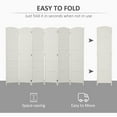 thumbnail image 4 of HOMCOM 6 Panel Folding Room Divider Privacy Screen Indoor Home Decoration, 4 of 10