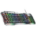 thumbnail image 1 of K2 104-Key Wired Gaming Keyboard Metal Panel Mechanical Keyboard with 7 Color Backlit, 1 of 5
