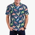 thumbnail image 5 of Wukai Dinosaur Men’s Polo Shirts,Quick-Dry Athletic Shirt,Classic Fit Shirts-X-Large, 5 of 8