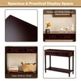 thumbnail image 4 of Costway Console Table Drawers Bottom Shelf Accent Sofa Entryway Hall Espresso, 4 of 7