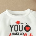 thumbnail image 2 of Baby Boys Casual Outfit Sets Valentine's Day Cute Long Sleeve Letter Prints Pullover and Pants 2PCS Outfits Clothes Set Red 9-12 Months, 2 of 4