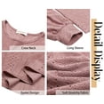 thumbnail image 6 of Fantaslook Eyelet Blouses for Women Dressy Casual Long Sleeve Shirts Crew Neck Fall Trendy Tops, 6 of 9