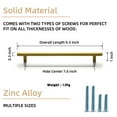 thumbnail image 5 of Goo-Ki Brushed Gold Drawer Handles 7.6 in (192mm) Hole Centers Straight Cabinet Pull,6-Pack Solid Cabinet Handles for Kitchen Cabinets and Dresser Drawers, 5 of 9