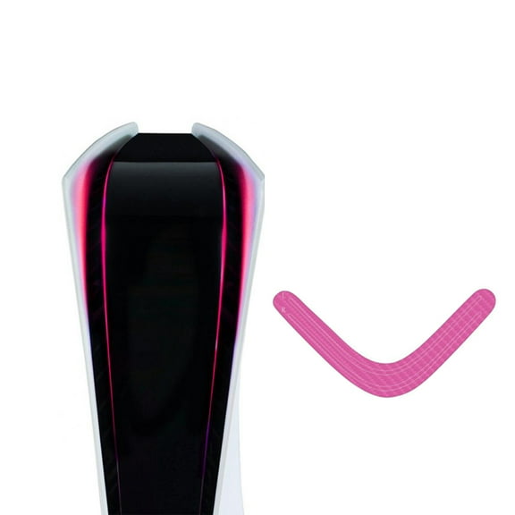 Compatible with PlayStation 5 Console Self-Adhesive Luminous Gradient LED Light Bar Skin Cover Stickers Accessories for PS5 Gaming Console-Pink