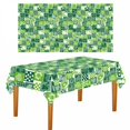 thumbnail image 4 of AUQ Irish Shamrock Tablecloth St. Patrick'S Day Vinyl Dining Room Kitchen Decor,Green White Yellow Gold Clovers,St. Pat'S Day Celebration Table Cover B, 4 of 7