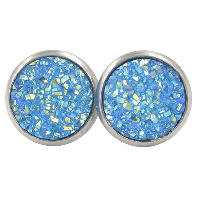 Pendientes Llamativos Sonducket Gotas acero inoxidable Joyería Fina Galvanoplastia Azul