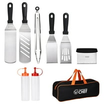 Commercial Chef 9-Piece Griddle Accessories for Blackstone, BBQ & Flat Top Grill Spatula Kit