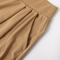 thumbnail image 6 of Huowey Womens Pants Solid Color Stretchy Silk Soft Comfortable Straight Leg Wide Leg Long Palazzo Fashion Casual Pants, 6 of 7