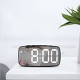 thumbnail image 3 of Pequeño reloj despertador con pantalla LED digital, pantalla de temperatura y fecha, caja moderna con acabado mate Zhivalor BST3023655-2, 3 of 5