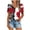 Red, variant on Quinlirra Fashion Women Casual Tops Short Sleeve V-Neck Printing Puff Sleeves T-Shirt Blouse