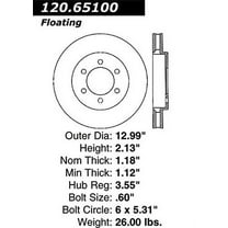 Stoptech 126.65100SR Auto Part Fits select: 2004-2008 FORD F150, 2006-2008 LINCOLN MARK LT