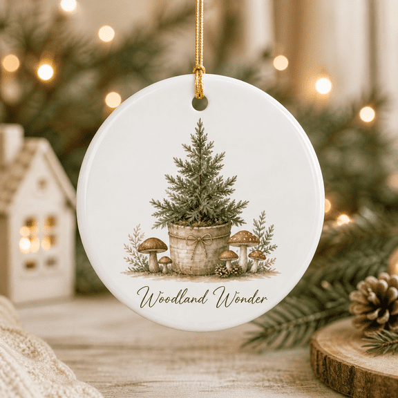 Christmas Ornament Woodland Pine Tree Hanging Keepsake for Nature Lovers