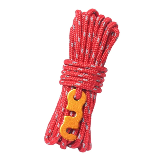 Cuerda de Nylon reflectante Zulema Cuerda de viento de tienda 13 pies Rojo