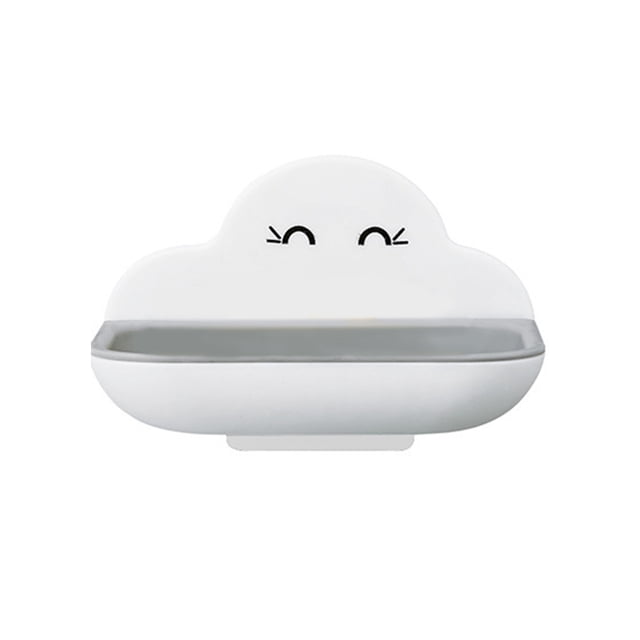 Advancent Bandeja de almacenamiento para pared, baño, cocina, decoración de nubes, cepillo, plato, soporte de de plástico, estante organizador de Juegos de accesorios de baño Blanco Advancent HA065188-01