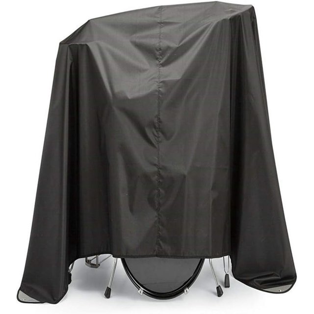 Funda protectora de nailon resistente al agua para batería electrónica con esquinas cosidas y peso, accesorios para batería, color negro (200 x 250 cm)