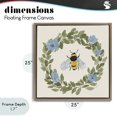 thumbnail image 4 of Stupell Industries French Country Floral Wreath Bee Celebration Brown Floating Frame Canvas Art, 25 x 25, by Lucille Price, 4 of 8