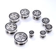 thumbnail image 4 of ZS 1 Pair Pentagram Star Ear Plug Tunnels Stretcher 316L Stainless Steel Expander Piercing 0g 00g, 4 of 6