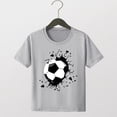 thumbnail image 6 of ITSAME Boys Crewneck T-Shirts Footballl Print Short Sleeve Tops Summer Loose Casual Graphic Tees Gray Size 2-3, 6 of 6