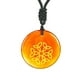 thumbnail image 2 of Collar con colgante redondo, adorno para collar, joyería para uso diario, cumpleaños Naranja, 2 of 9