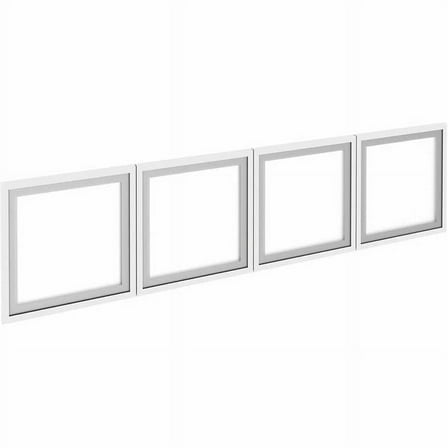 Lorell Relevance LLR59712 66 in. Wall-Mount Hutch Frosted Glass Door - Pack of 4