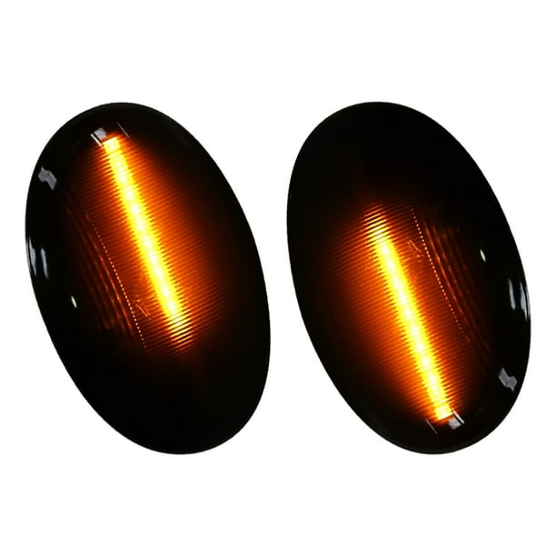 Par Ahumado Dinámico LED Lateral Marcador Luz Indicador para Vehículo