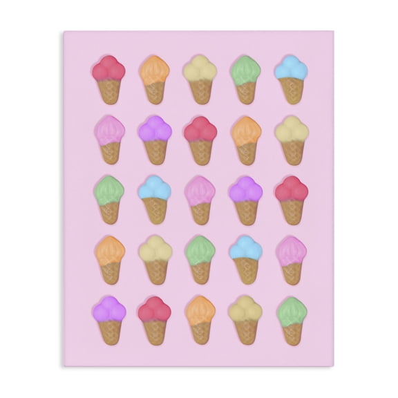 Stupell Industries Ice Cream Shaped Candies Canvas Wall Art, design by LISH Creative