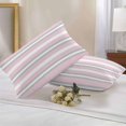 thumbnail image 2 of Pink Grey Stripe Lumbar Pillow Covers 20x12 Inch Set of 2, Farmhouse Modern Art Striped Waterproof Outdoor Pillow Covers, Decorative Cushion Pillowcases for Couch, Sofa, Bed, Garden, Patio, 2 of 9