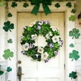 thumbnail image 5 of St Patrick’s Day Green Wreath 14.2 In, Artificial Shamrock Door Or Wall Decor For Indoor Outdoor Use, Gold Accent, Fade Resistant, Seasonal Entryway Highlight, Gift Ready, Easy Hang, 5 of 7