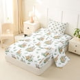 thumbnail image 2 of Erosebridal Cute Jungle Animal Twin Sheet Sets, Cartoon Elephant Lion Bedding, 3-Piece, 2 of 5