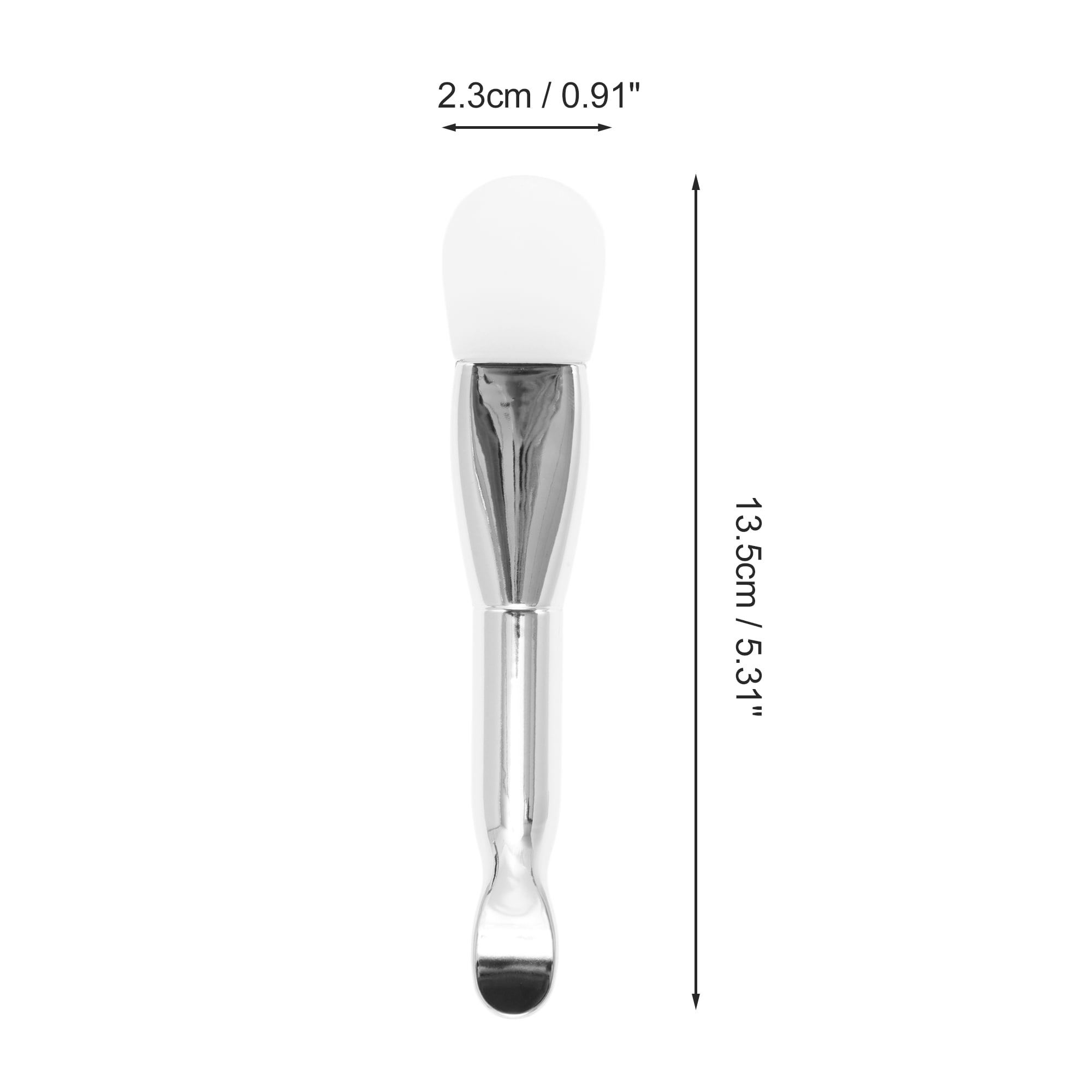 Unique Bargains Soft Facial Mask Brush 2 Pcs White [Angled]