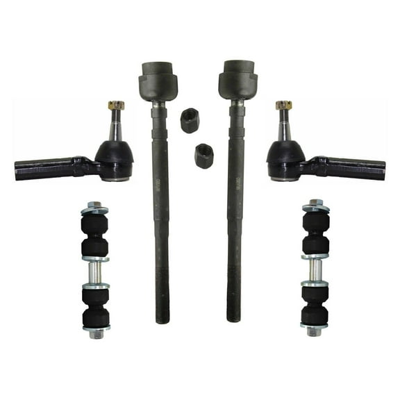 6 Pc Front Suspension Kit Inner & Outer Tie Rod Ends Sway Bar End Links Fits select: 2004-2013 CHEVROLET IMPALA, 2014-2015 CHEVROLET IMPALA LIMITED