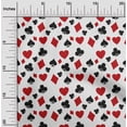 thumbnail image 2 of oneOone Cotton Poplin Twill Red Fabric Poker Card Diy Clothing Quilting Fabric Print Fabric By Yard 56 Inch Wide, 2 of 4