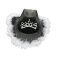 thumbnail image 4 of yuksok Cowboy Hat Wide Brim Decor Novelty Cowgirl Hat for Halloween Dancing Cosplay Black, 4 of 9