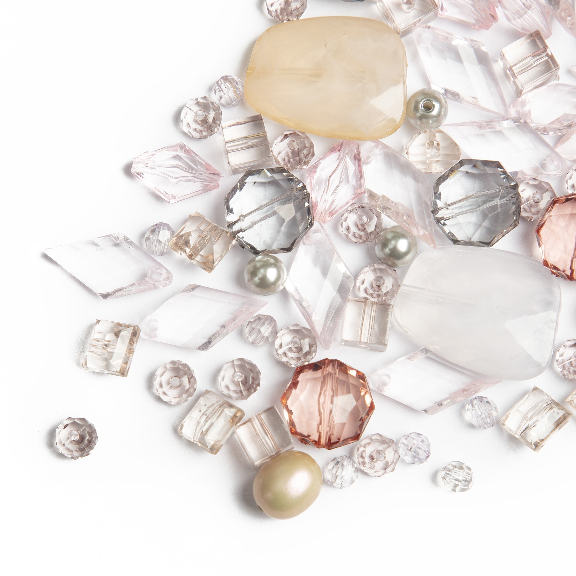 (2 pack) Cousin DIY Muted Blush Tone Acrylic Bead Mix, 152g, 225 Piece, Model 69995008, Unisex, Adults