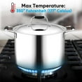 thumbnail image 4 of NutriChef Stainless Steel Sturdy & Durable Stain-Resistant Kitchen Cookware Sauté Pan Stock Pot Lid, 4 of 6