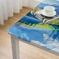 thumbnail image 5 of WYYP Mountain Lake Trees Mountain Range Square Table Cloth 100% Polyester Fiber 46*46, 5 of 8