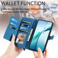 thumbnail image 2 of Phone Case for Tecno Spark 30C 5G, Shockproof PU Leather Wallet Case with Card Slots Anti-Scratch Stand Magnetic Flip Zipper Pocket Cover for Tecno Spark 30C 5G, Blue, 2 of 5