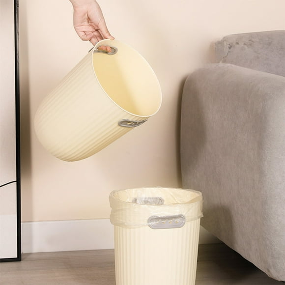 LSLJS Bathroom Trash Can Non- Trash Can Trash Can 17L Large Capacity Living Room Trash Can Squares Thickened Trash Can