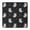Black White Cat, variant on Brown Sun Moon Cloud Pattern Square Fitted Tablecloth with Elastic Edge,Square Table Cover,Washable Elastic Table Cover for Home Kitchen Party Decor 34"x34"