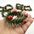 thumbnail image 3 of Saktopdeco Servilleteros navideños Servilletero navideño Corona de Velas de Bayas de Acebo para Decoraciones de Mesa de Banquete Juego de 12, 3 of 3
