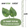 thumbnail image 4 of 78Ft 12pcs Silk Artificial Ivy Vine Hanging Leaves Plant Greenery Decor Party Home Garden Wedding Wall Decor (Scindapsus), 4 of 5