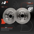 thumbnail image 3 of A-Premium 11.81 inch (300mm) Rear Solid Disc Brake Rotors Compatible with Select Volkswagen and Audi Models - Jetta 2019-2023, Golf 2017-2018, Tiguan, Arteon, Q3, Q3 Quattro, TT Quattro, 2-PC Set, 3 of 5